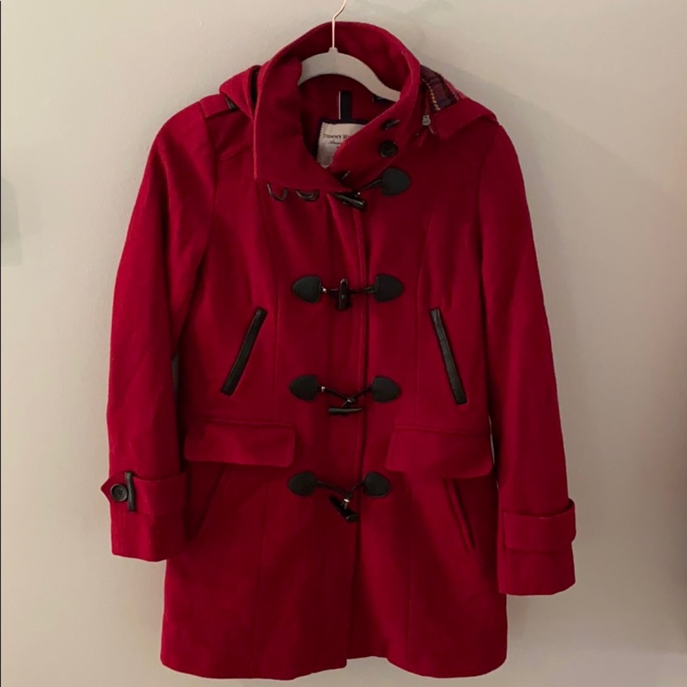 Tommy Hilfiger red toggle coat